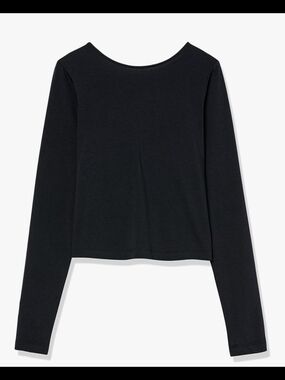 Everyday Black Long Sleeve Crewneck Top